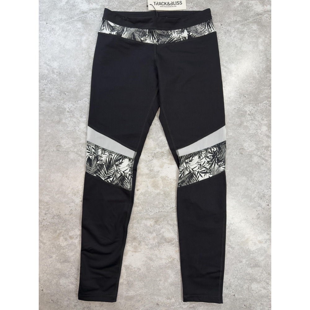 Track & Bliss Bondi Leggings Womens Medium Palm Trees Yoga Activewear‎ Pants